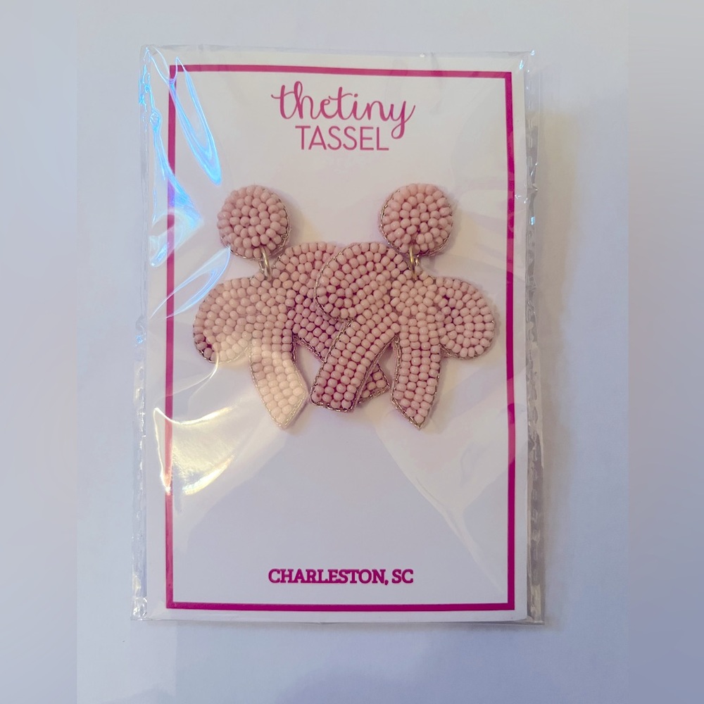 The Tiny Tassel Pink Bow Earrings